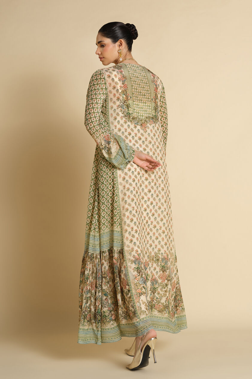 Rowan Printed Kaftan - Ivory, Ivory, image 2